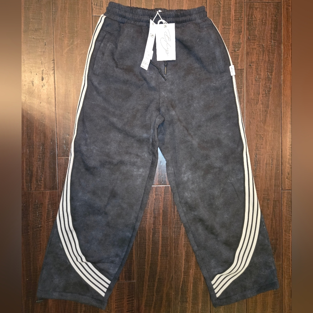 Bkys Charcoal Wide Leg Jogger Pants